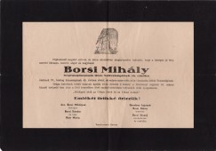 Borsi Mihály gyászjelentése