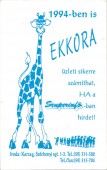Szuperinfó - kártyanaptár 1994