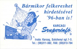 Szuperinfó - kártyanaptár 1996/3