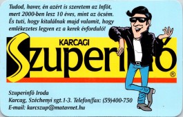Szuperinfó - kártyanaptár 2000