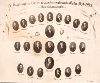 Tablókép a mezőgazdasági szakiskola növendékeiről 1933-ból