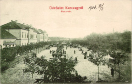 Üdvözlet Karczagról  Piacz-tér.