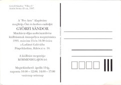 Meghívó Györfi Sándor kiállítására
