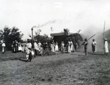 Cséplés 1916-ban Karcagon