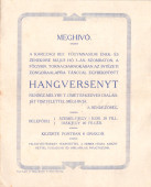 Meghívó hangversenyre - 1913