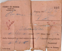 Pénztárbizonylat - 1928