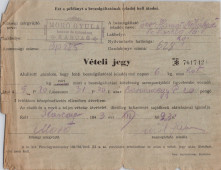 Vételi jegy - 1943