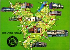 SZOLNOK MEGYE - Térkép