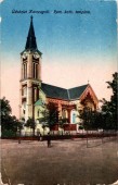 Üdvözlet Karczagról. Rom. kath. templom.