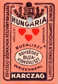 HUNGARIA KARCZAG - BUZALISZT zsákkártya 