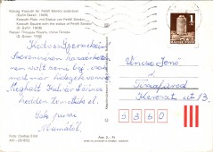 Karcag. Kossuth tér Petőfi Sándor szobrával