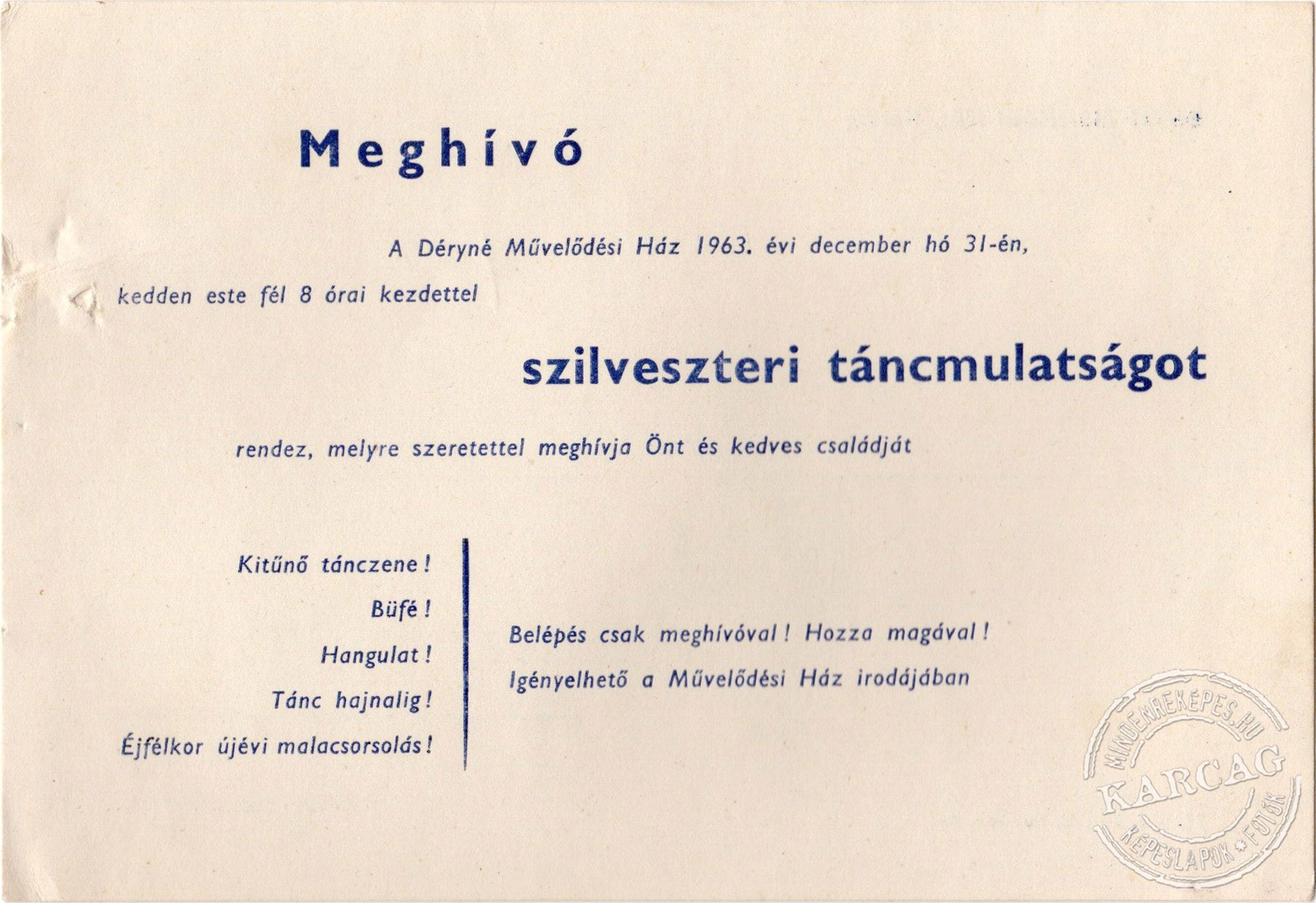 Szilveszteri táncmulatság