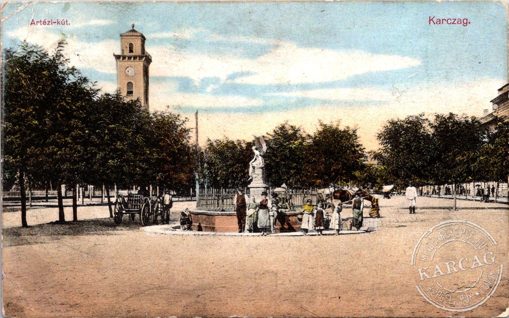 Artézi-kút. Karczag.
