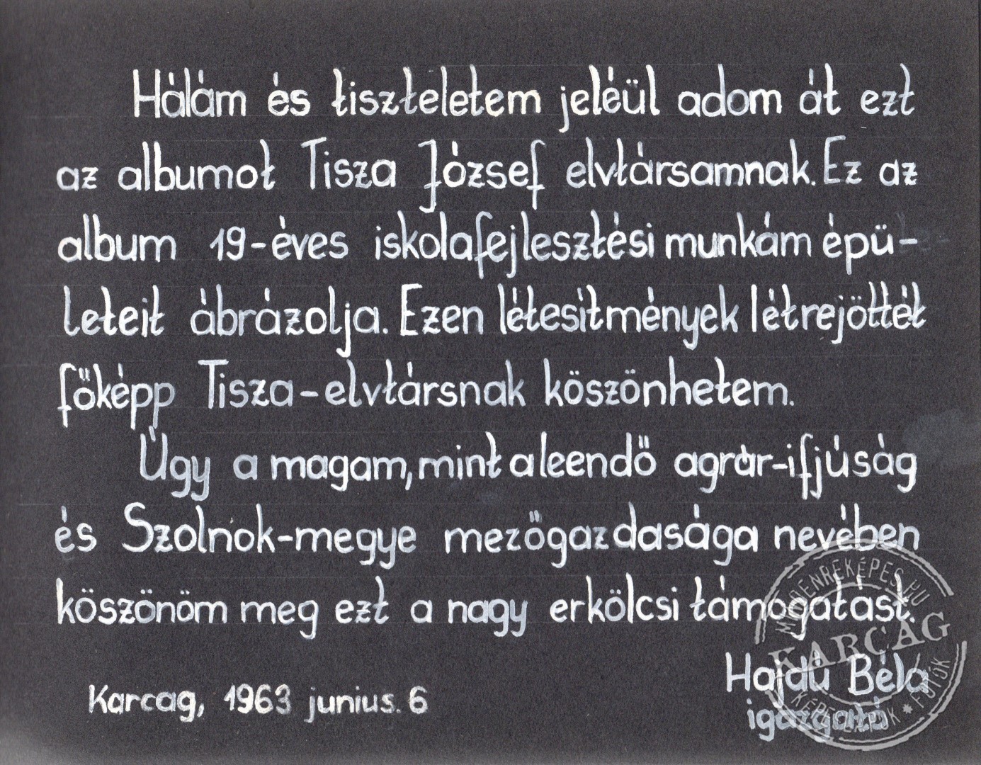 Köszönet az agrár-ifjúság nevében