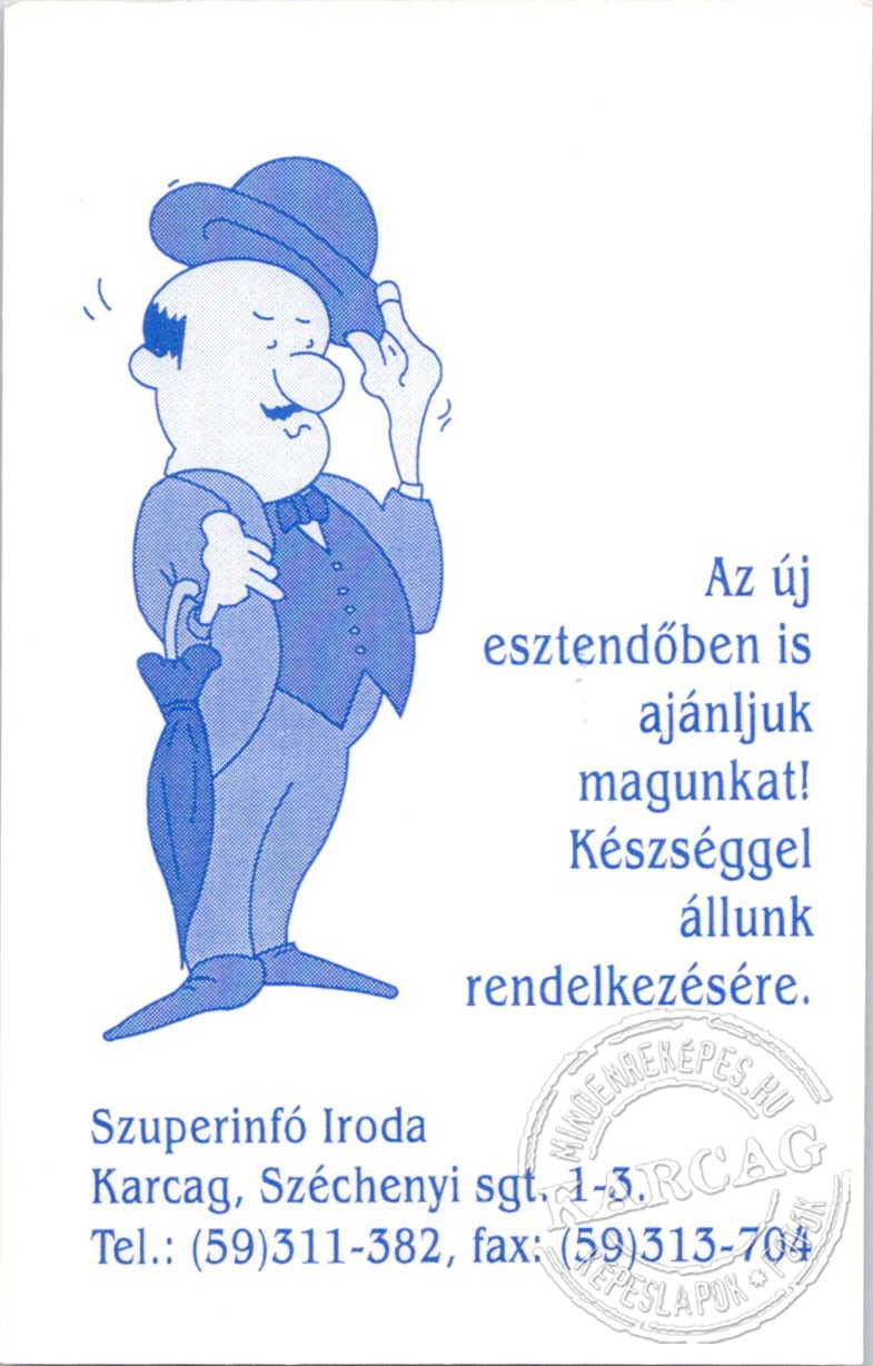 Szuperinfó - kártyanaptár 1997
