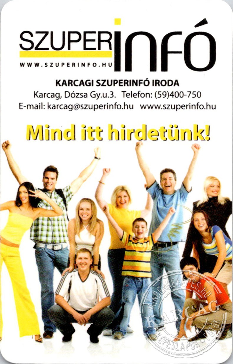 Szuperinfó - kártyanaptár 2009