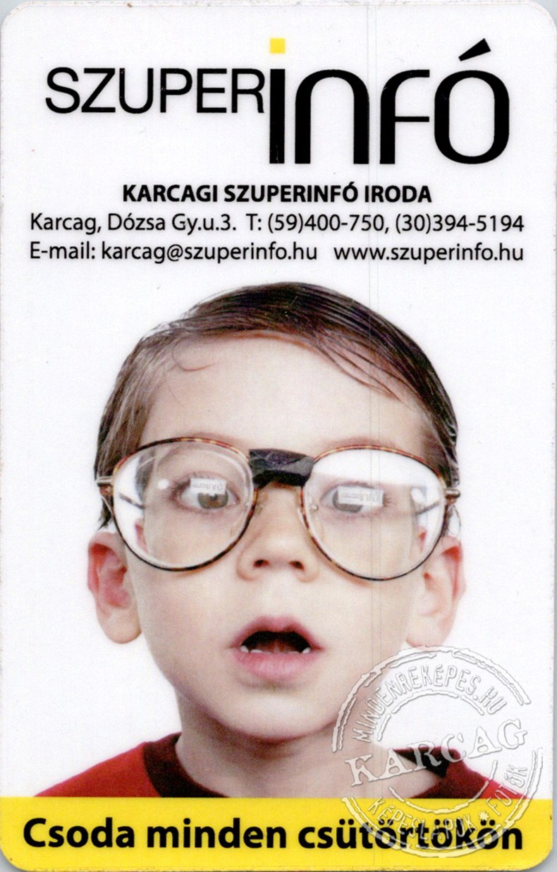 Szuperinfó - kártyanaptár 2012