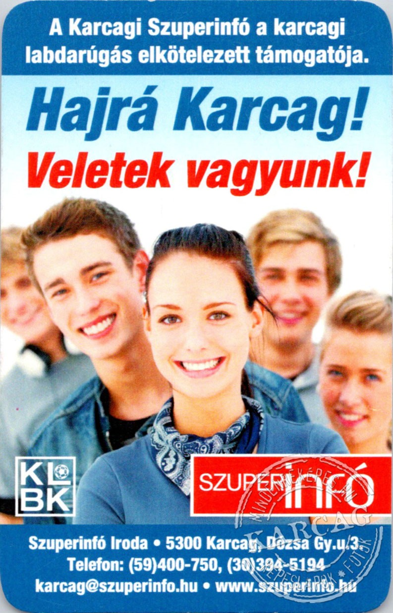 Szuperinfó - kártyanaptár 2015