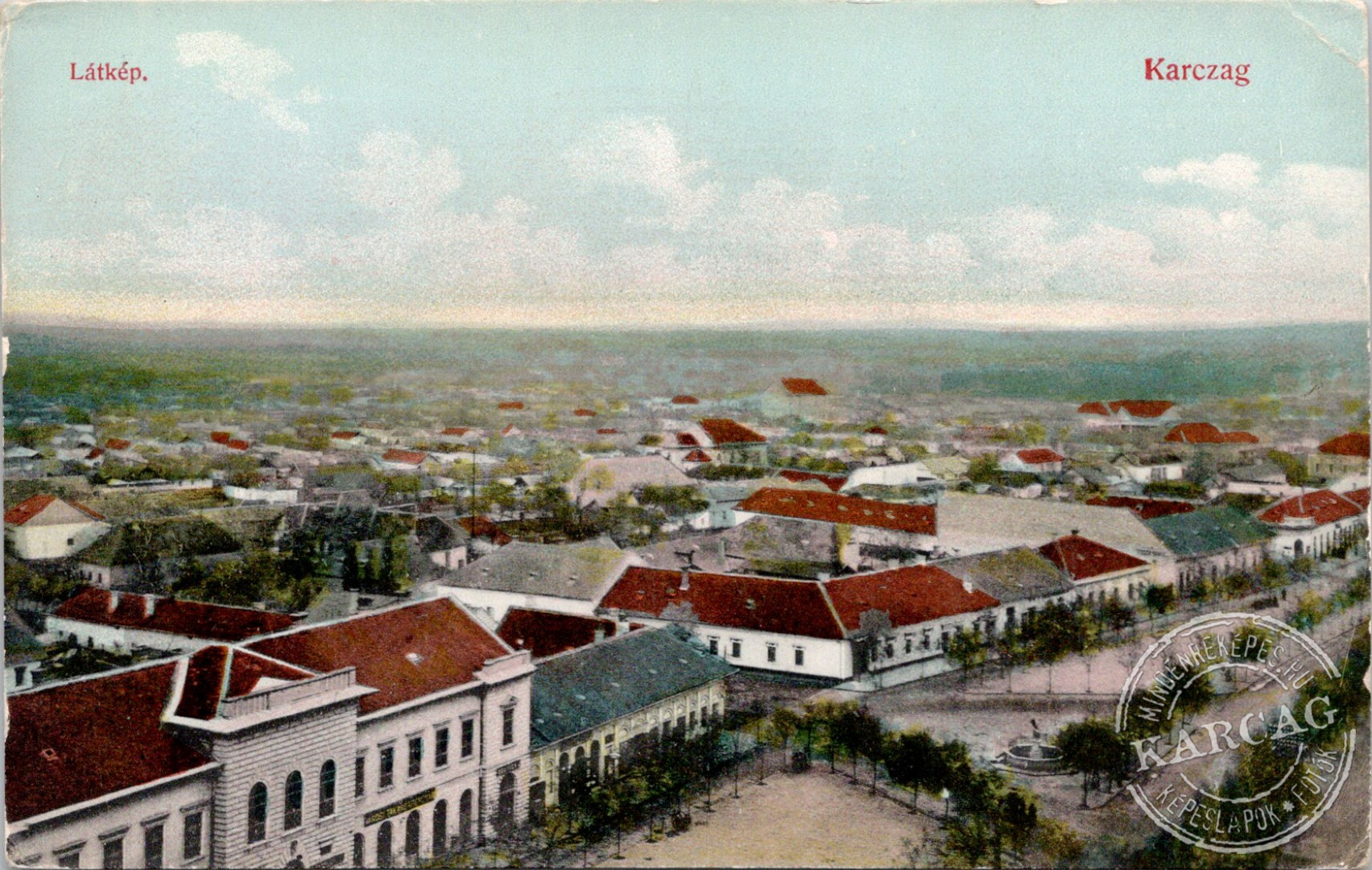 Látkép. Karczag