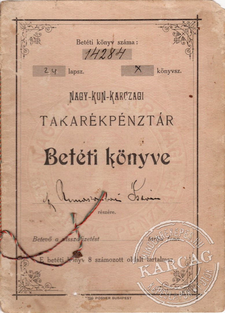 Takarékpénztári betéti könyv