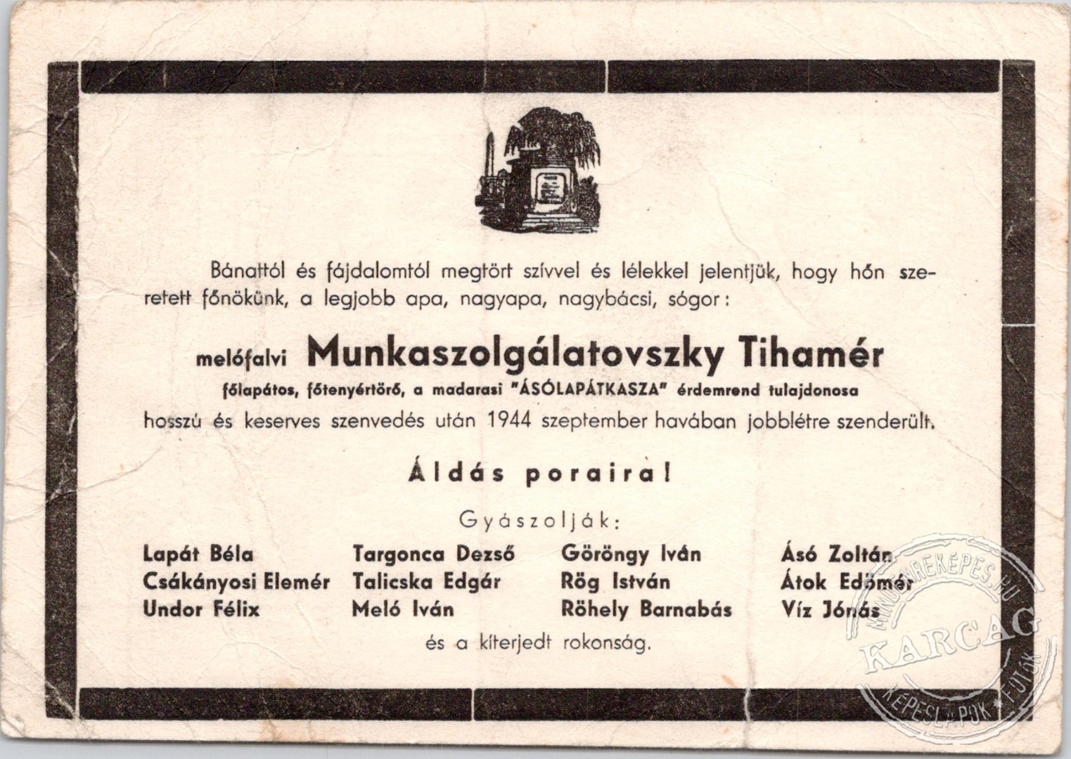 Munkaszolgálatovszky Timahér