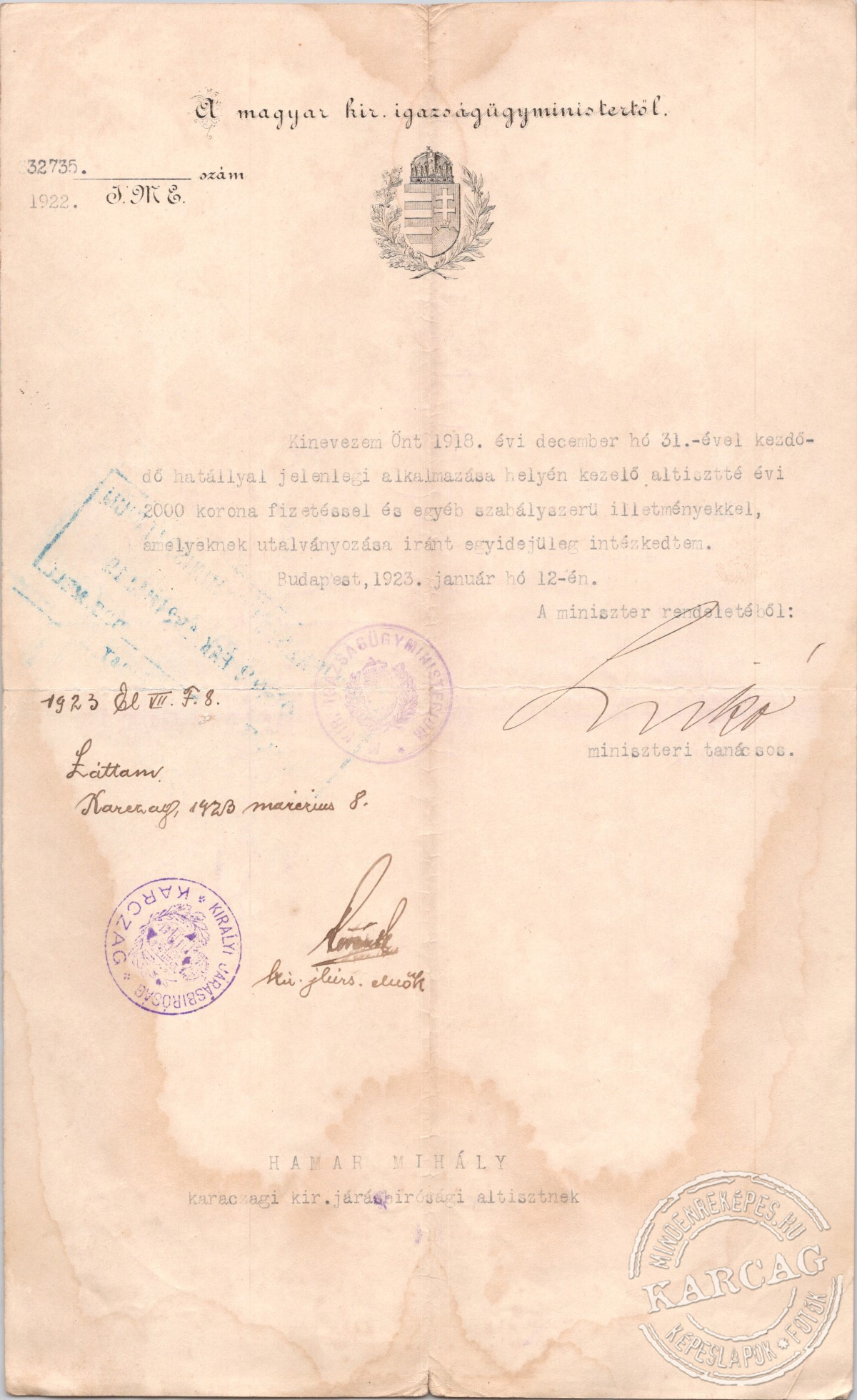 Altiszti kinevezés