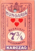HUNGARIA KARCZAG - BUZALISZT "7 ¾" zsákkártya 