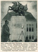Hősi emlékműavatás Karcagon