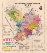 JÁSZ-NAGYKÚN-SZOLNOK VÁRMEGYE TÉRKÉPE 1928