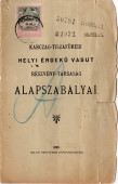 Vasúti rt. alapszabálya 1899-ből