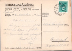 PETRÓLEUMGÁZGÉPEK levelezőlap