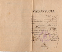 Vízdíj nyugta