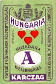 HUNGARIA KARCZAG - BUZADARA "A" zsákkártya 