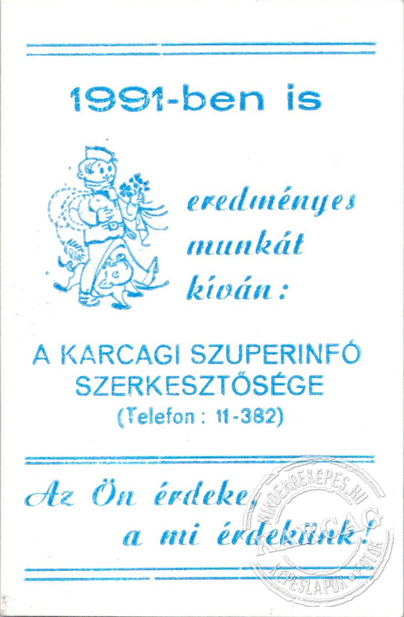Szuperinfó - kártyanaptár 1991/1