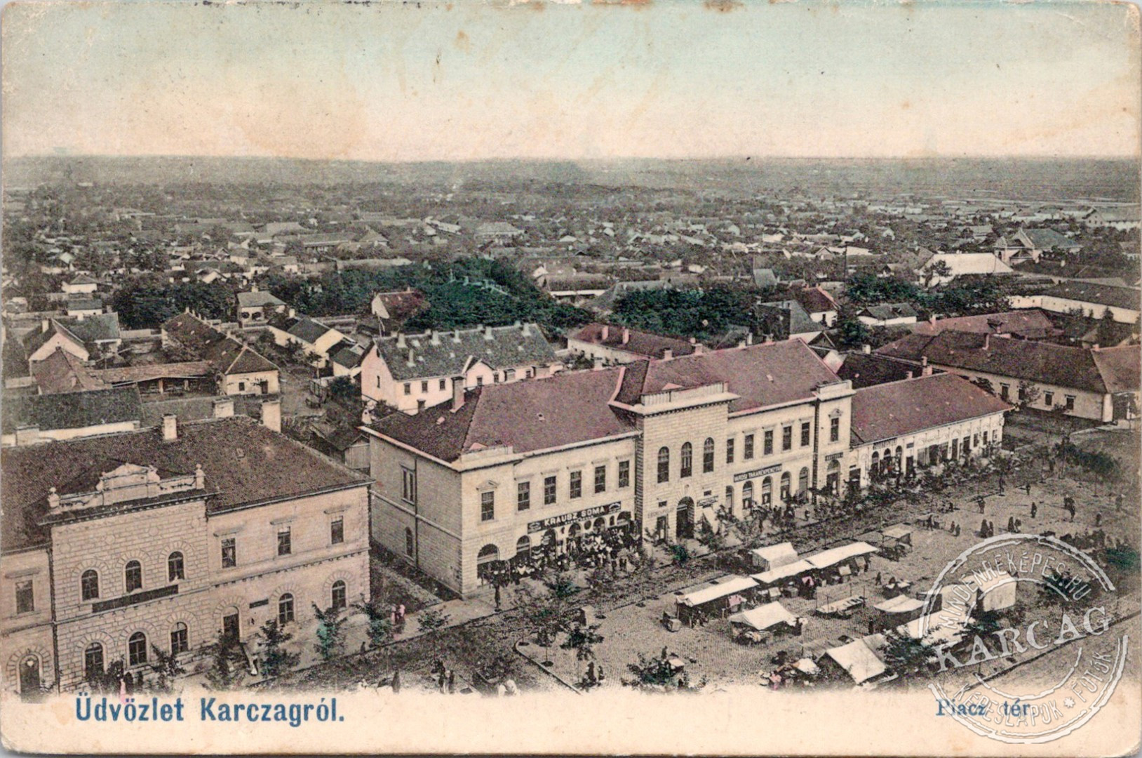 Üdvözlet Karczagról. Piacz tér.