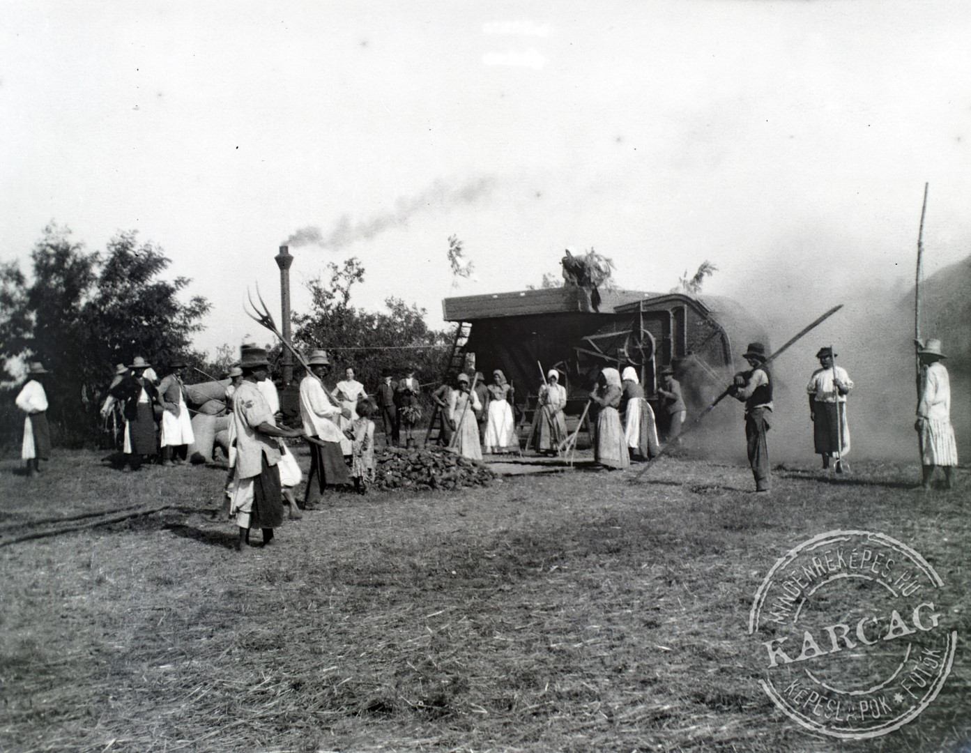 Cséplés 1916-ban Karcagon